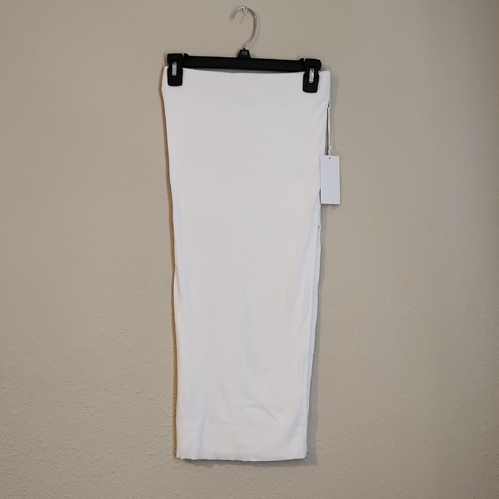Cotton Citizen White Knit Skirt